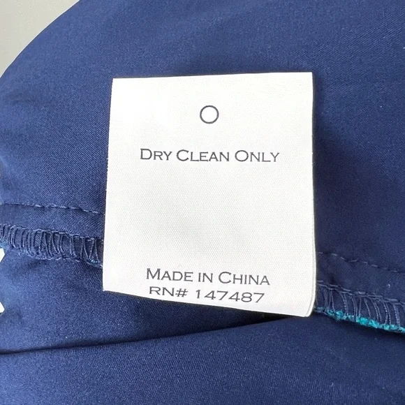 Draper James June Floral Lace Short Sleeve Dress Blue Teal Navy Sz 6 - Picture 14 of 15